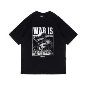 Epidemic T-shirt American Cotton 20s War Is Endless Suffering Black