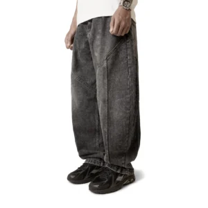Epidemic Barrel Denim Pants Dead Grey Wash