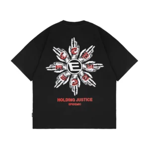 Epidemic T-shirt [BOXY FIT] American Cotton 20s Broken Hands Black