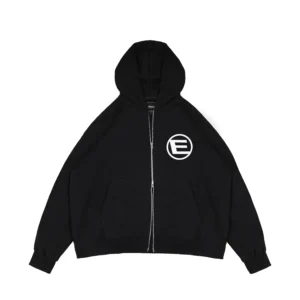 Epidemic Hoodie Double Zipper [BOXY FIT] 330 Gsm Fractures Black