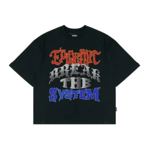 Epidemic T-shirt [BOXY FIT] American Cotton 20s Systemic Charcoal