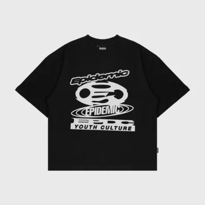 Epidemic T-shirt [BOXY FIT] American Cotton 20s Marca Black