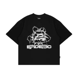 Epidemic T-shirt [BOXY FIT] American Cotton 20s Wire Black