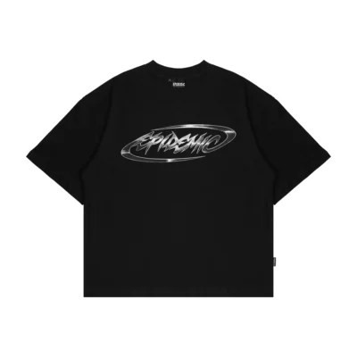 Epidemic T-shirt [BOXY FIT] American Cotton 20s Vigor Black