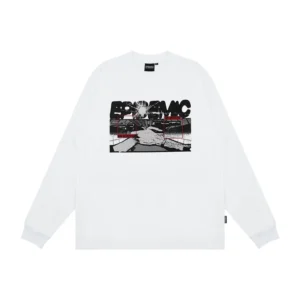 Epidemic Longsleeve American Cotton 20s Detected White