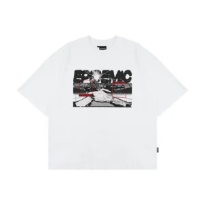 Epidemic T-shirt [BOXY FIT] American Cotton 20s Gun Detected White